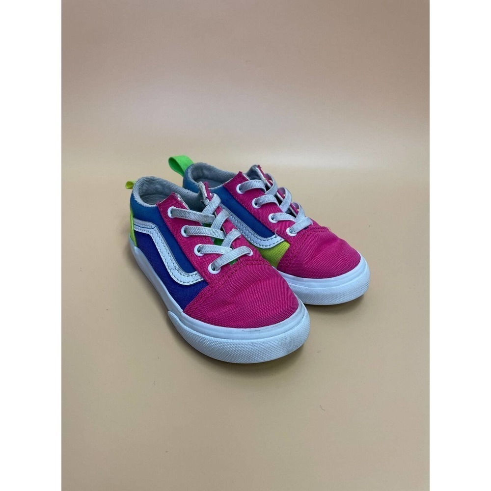 ***SOLD*** Vans Girls Old Skool Multicolor Round Toe Low Top Lace Up Size 9 - Picture 3 of 7